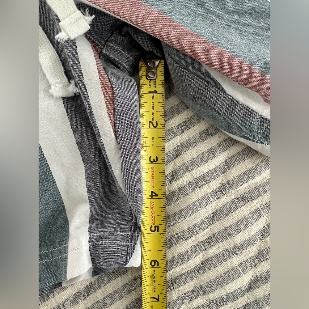Free Planet Men's Striped Shorts - Gray, White, Brown L - Picture 9 of 10